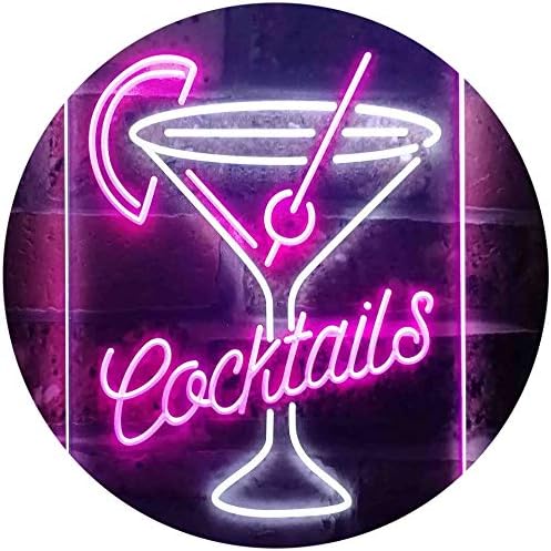 Cocktails Cup Glass Drink 売れ筋ランキング Display Dual Color ｌｅｄ看板 ネオンプレート 標識 白色 St6s34 I3556 Wp 300 X サイン 400mm 紫