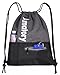 Drawstring Backpack Sackpack Sports Athletic Gym Sack String Bag Men Women Kids (Gray) primary