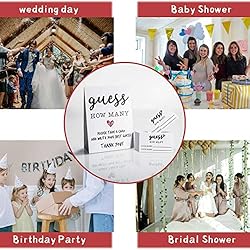 Eilcoly Guess How Many Game Cards & Sign for Bridal