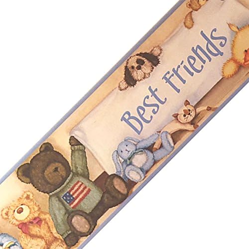 Cuddle Buddles Stuffed Animals Prepasted Wallpaper Border
