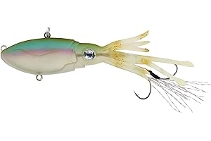 Nomad Design Squidtrex Fishing Lure with Patented Technology Vibration Design - TPE Soft Plastic, BKK Assist Hooks, Squid Lure
