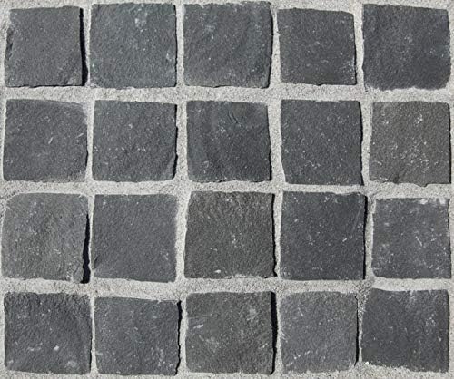 ピンコロ石 バサルト 玄武岩 半丁 ピンコロ 石 黒 ブラック 石材 約90 90 50mm 個セット