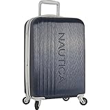 Nautica Ahoy Hardside Expandable 4-Wheeled Luggage-21 Inch Carry-on Size, Classic Navy