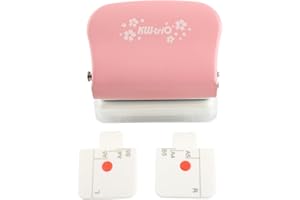 Moofey A4 B5 A5 Hole Punch, Pink Hole Puncher, Paper Punch with Scale Lines, Spiral Binding Machine, 5 Sheets Perforatrice fo