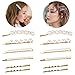 Pearl Hair Pins for Women Girls, Funtopia 12pcs Fashion Sweet Artificial Pearl Hair Clips Bobby Pins Decorative Hair Accessories for Wedding, Party and Daily Wearing