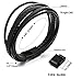 Ostan Mens Bracelet Men`s Braided Leather Bracelet Multilayer Fashion Wrist Cuff Bangle Black - (8.46)
