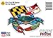 Blue Crab Maryland Banner 5x4.5 inches Sticker Decal die Cut Vinyl - Made in USA