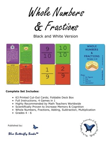 Whole Numbers & Fractions (Black/White Version)