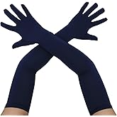 Aniler Men's and Women's 22" Long Spandex Plus Size Stretch Above Elbow Cosplay Gloves