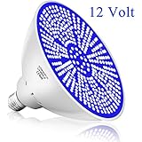 XIUBE 12V 36W LED Pool Bulb Ocean Blue Light, 4200lm 6500K Endless Dark Blue Color E26 Base Replacement for Incandescent Bulbs in Swimming Pool Light