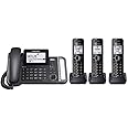 Panasonic KX-TG9582B + 1 KX-TGA950B 2-Line DECT 6.0 System 3-Way Conferencing Talking Caller ID Noise Reduction Corded/Cordless Combination Telephone