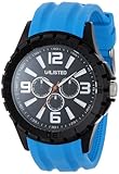 UNLISTED WATCHES Men's UL1243 City Streets Round Black Case Dial Blue Details and Strap Watch