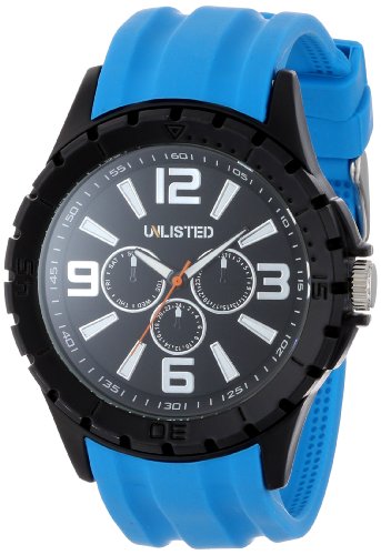 UNLISTED WATCHES Men's 'City Streets' Quartz Metal and Polyurethane Casual Watch, Color:Blue (Model: UL1243)