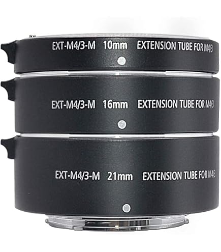 FOTGA – Lot De Tubes D'extension Macro 10mm + 16mm Pour Micro Four Thirds (M43) – Mise Au Point Auto, Métal