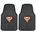 BDK Warner Bros DC Comics Superman Superhero Car Accessories - All Weather Heavy Duty Rubber Liners - Anti-Slip 27 x 18 in Car Mats - Universal Fit Floor Mats