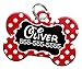 Polka Dot Disney Custom Personalized Pet ID Tag for Dog & Cats (Red & Black)