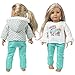 K.T.Fancy 2 Sets Girl Doll Clothes for 18 Inch Doll Clothes Winter Outfits Set Including 2 Pcs Puffer Jacket with Hood, 2 Pcs Trousers , 2 Pcs T-Shirts fit for 14-18 Inch Dolls