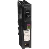 Square D - HOM120PDFC Homeline Plug-On Neutral 20 Amp Single-Pole Dual Function (CAFCI and GFCI) Circuit Breaker,
