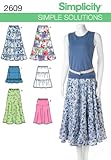 Simplicity Simple Solutions Pattern 2609 Misses Pull-on Skirts with Length Variations Size 8-10-12-46-16