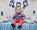 BLUE PANDA - High Chair Decorations for 1st Birthday - 2-Piece Set - Boys' First Year Party Pack - Includes Felt Banner and Hat - Blue