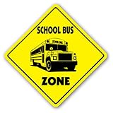 SCHOOL BUS ZONE Sign xing gift novelty driver elementry schoolbus busses