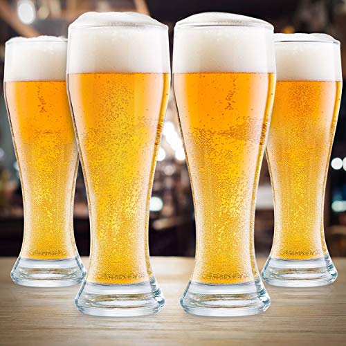 USA Made Nucleated Pilsner Glasses Etched Beer Glass for Better Head