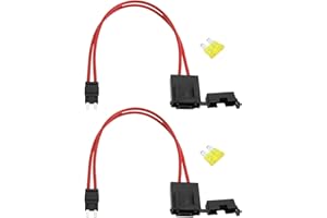 Micro Traders 2pcs Car Fuse Holder Connector 32V 20Amp 16AWG Heavy Duty Wire Extension Small Fuse Holder Connector for Vehicl