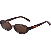 Laurinny 90s Sunglasses for Women Men Retro Small Oval Sunglasses