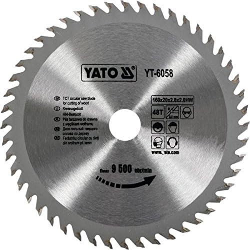 YT Yato Professional 6058-tct-lama of Wood 160 x 48 x 20 mm, siliver