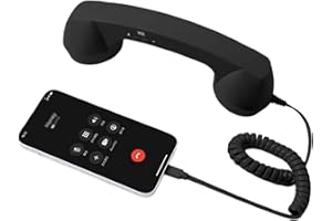 Pop Phone Retro Handset Suitable for iPhone, 2026 New Retro Phone Handset, Style Landline Handle Receiver for Cell Mobile Vid