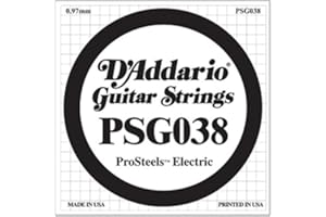 D'Addario PSG038 ProSteels Electric Guitar Single String, 038