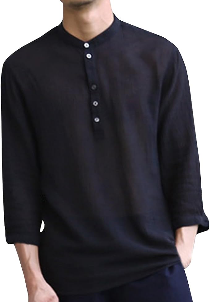 camisetas manga larga hombre algodon