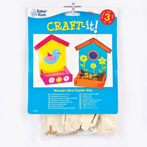Wooden Bird Feeder Kits For Children To Paint Decorate And Hang