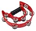 YMC Half Moon EZ Grip Tambourine 20 Jingles - Red