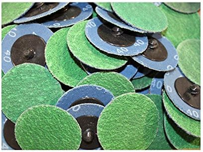 Car Builder Supply QC Type R Grinding Sanding Disc 2 inch 40 Grit Zirconia (ZA) 50pc