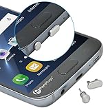 PortPlugs Aluminum Micro USB Dust Plug Set, Compatible Micro-USB Cell Phones, Tablets with Headphone Jack Plug, Includes Cleaning Brush (Silver)