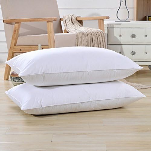ForeverGreen HomePillow White Goose Down Firm Pillow,700 Fill Power 38.8 OZ White Goose Down Pillows,Size 18.9"x 29"(48x74CM),