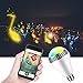 ICOCO Bluetooth Smart Speaker Light E27 LED White + RGB Bulb Colorful Lamp Smart Music Audio Bluetooth Speaker with Remote Control for Home, Stage