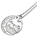 Mom & Daughter Necklace Set for 2 - ''Always My Mother/Daughter Forever My Friend'' Unique Mom/Daughter Matching Moon Pendant Necklaces for Best Mom Ever (Silver, base)