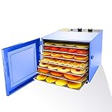 Food Dehydrator Machine, 6 Drying Racks, stainless steel Food Preserver (1 Pack Of Accessory, BPA Free)