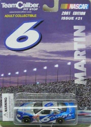 Tean Caliber - Pit Stop - NASCAR - 2001 Edition - Issue #21 - Mark Martin - No. 6 Viagra Ford Taurus - 1:64 Scale Die Cast Replica Car Collectible