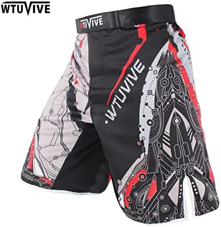WTUVIVE 2017 MMA New Boxing features Sports Training Thai Fist Fitness Personality Fight Flat Angle Shorts Kickboxing Shorts (XXXL)