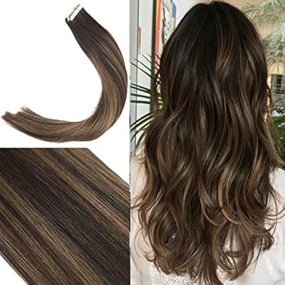 Youngsee 18inch Real Straight Balayage Tape In Human Hair
