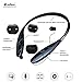Bluetooth Headphones, DolTech Stereo Wireless Headset Neckband Retractable Sport Earbuds with Mic Noise-Cancelling, Sweatproof Bluetooth 4.1 for iPhone IOS Android (Black)