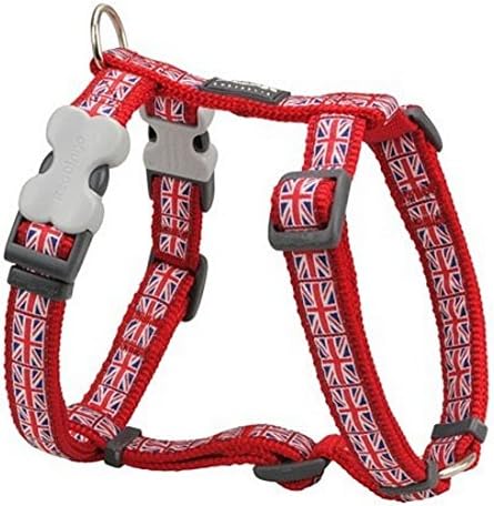 Red Dingo Union Jack dog harness Adjustable, 37 à 55 cm 15 mm