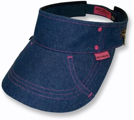 Hothead Large Brim Sun Visor Hat in Blue Denim