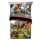 Jurassic World 2 New 2018 6-Piece Full Comforter and Sheet Set Bedding Collection with Blankets, Pillowcases and Sham