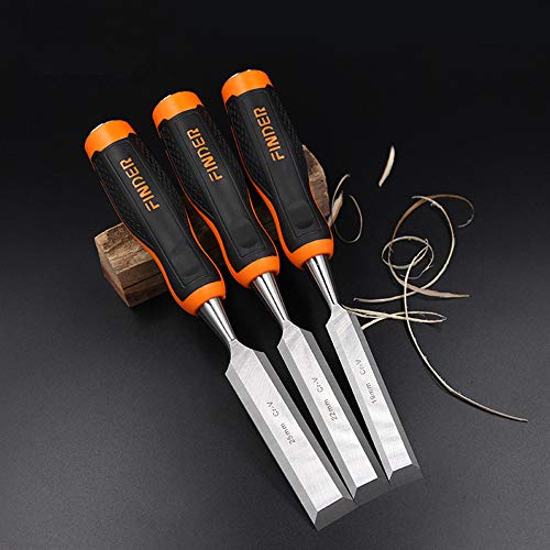 FINDER Wood Chisel Set with Hammer End for Woodworking, Carving,6-Piece - Thumbnail 5
