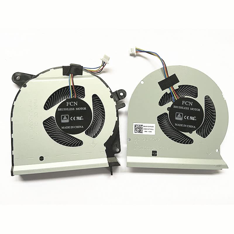 Fleshy Leaf New CPU+GPU Cooling Fan Replacement for Asus ROG Strix GL503VS GL503VM Series DFS2013126ROT DFS2013126QOT FK07 FK06