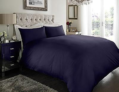 Sapphire Collection 100% Egyptian Cotton Duvet Cover Navy Double 200TC Set